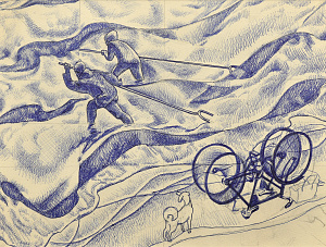  — Sketch for the painting "Baltic", 1973