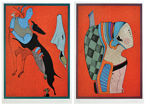  — Paired lot "Metaphysical bust", "Red centaur", 1980th