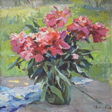 "Still life with peonies", 1960