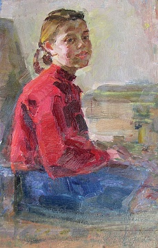 "Girl in Red", 1950s