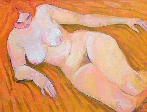 «Обнаженная на рыжих волосах», 1972