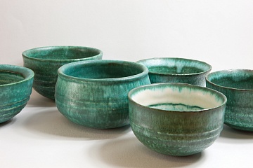 Six ceramic bowls, 2012