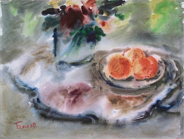 "Still life with peaches", 1970s