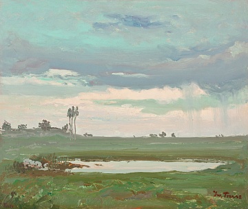 "Rain over fields", 1920s