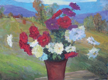 "Flowers against the background of mountains", 1970s