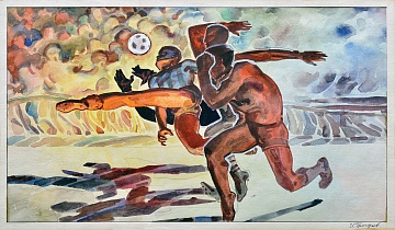 Sketch of the painting "Legends of Kiev football" (1967-1976), 1960s