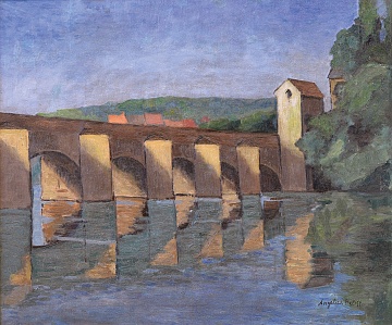 "Landscape with a bridge. France".1940th