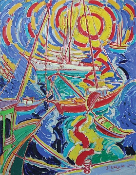 "Boats at Sunset", 2000