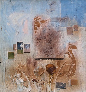 “Composition on a blue background”, 1980s