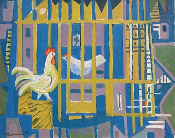 "Composition with a white rooster", 1967