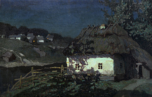  — "Ukrainian houses on a moonlit night", 1912