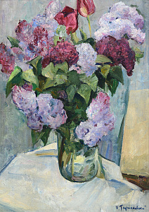  — "Lilac and tulips", 1970s