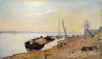 "Kyiv. Barges on the Dnipro", 1880s