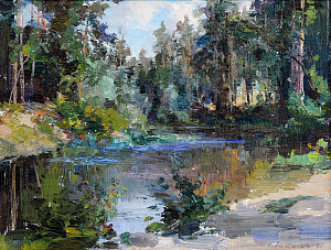  — "Lake in Puscha-Vodytsia Forest", 1960