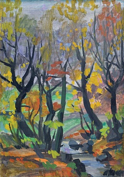 "Stream in the forest", 1960th