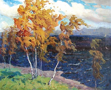 "Lake Senezh. Autumn wind", 1960