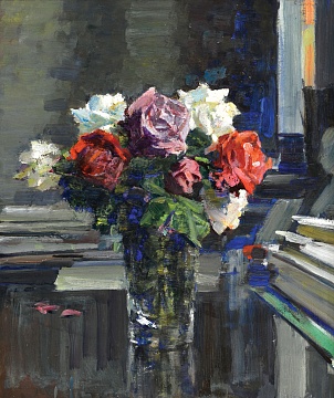 "Still life with roses" 1950s