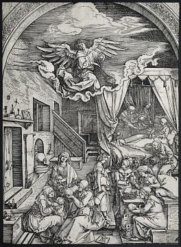 "Birth of the Virgin Mary" from the series "The Life of the Virgin", 1511