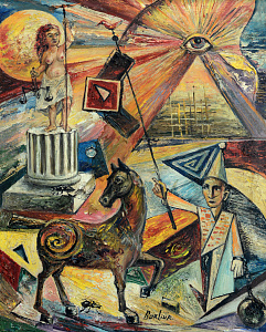 "Surrealist Composition with a Horse", 1950s