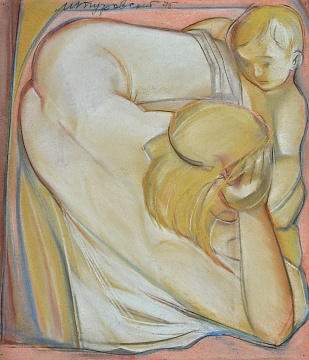 "Woman with child", 1975
