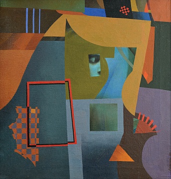 "Composition with geometric figures", 1989