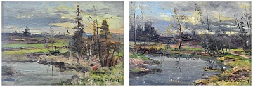 Paired lot "Sunset", "After the Rain", 1958