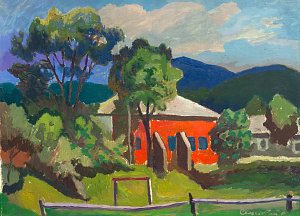 "Landscape with a Red House", 1976