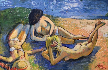 "On the beach", 1970th