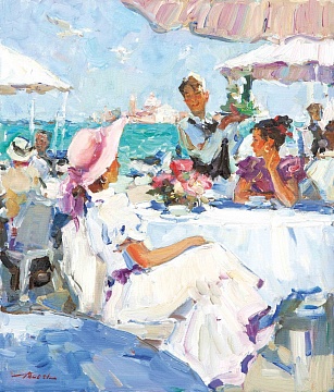 “In a cafe by the sea”, 2010
