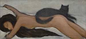 «Ню с кошкою», 1994