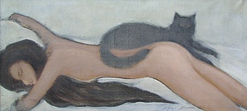 "Nude with a cat", 1994
