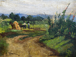  — "Village landscape", early 20th c.