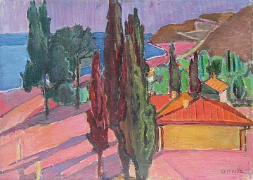 "Crimean cypresses", 1960s