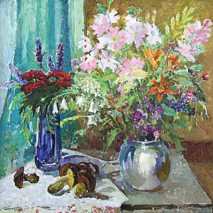 "Натюрморт с грибами", 1965