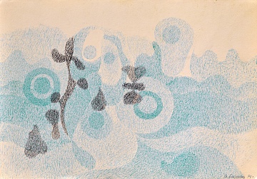 "Blue abstraction", 1974