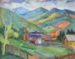  — "Landscape with a Huts", 1940th