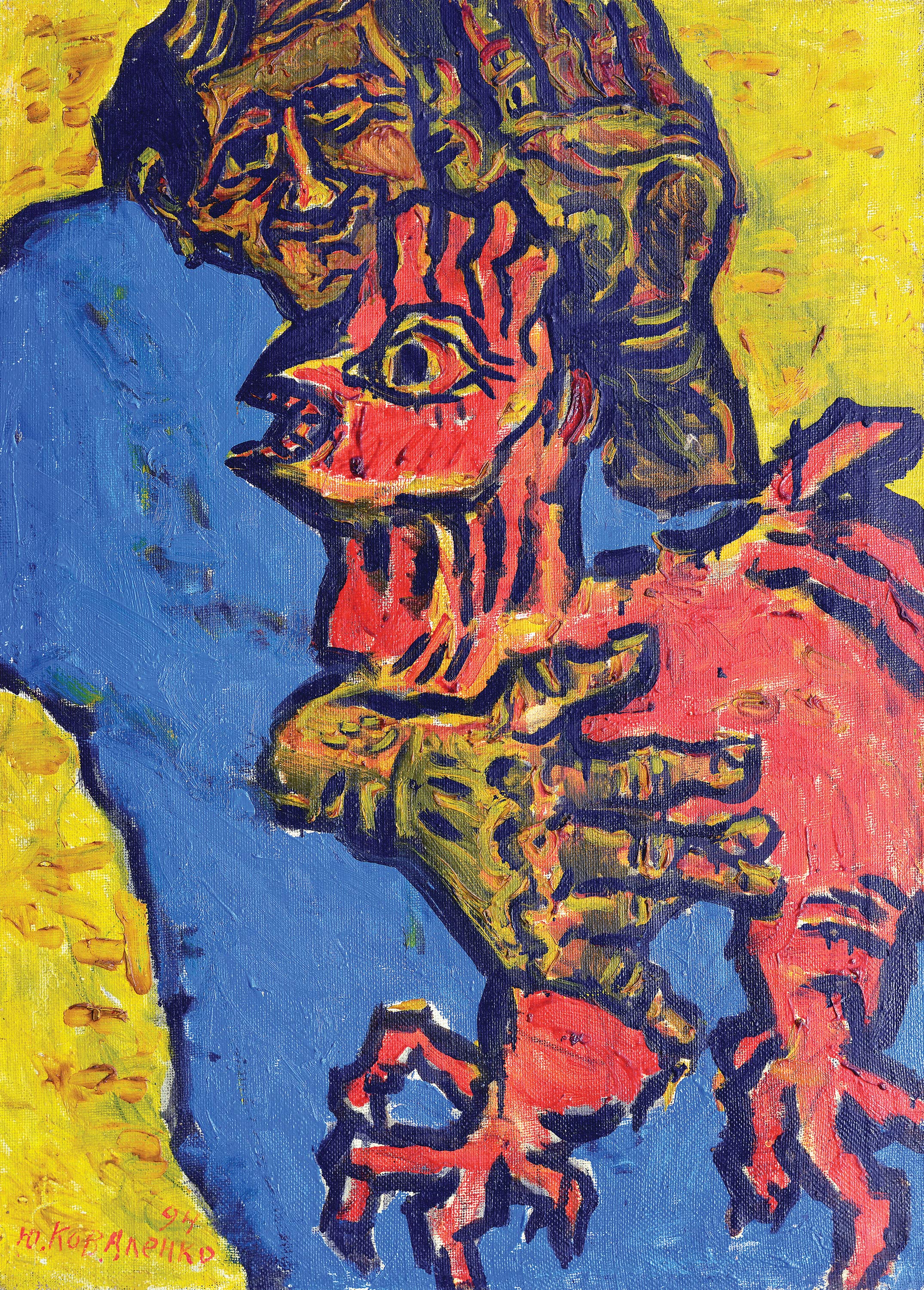 "Portrait with a cock", 1994