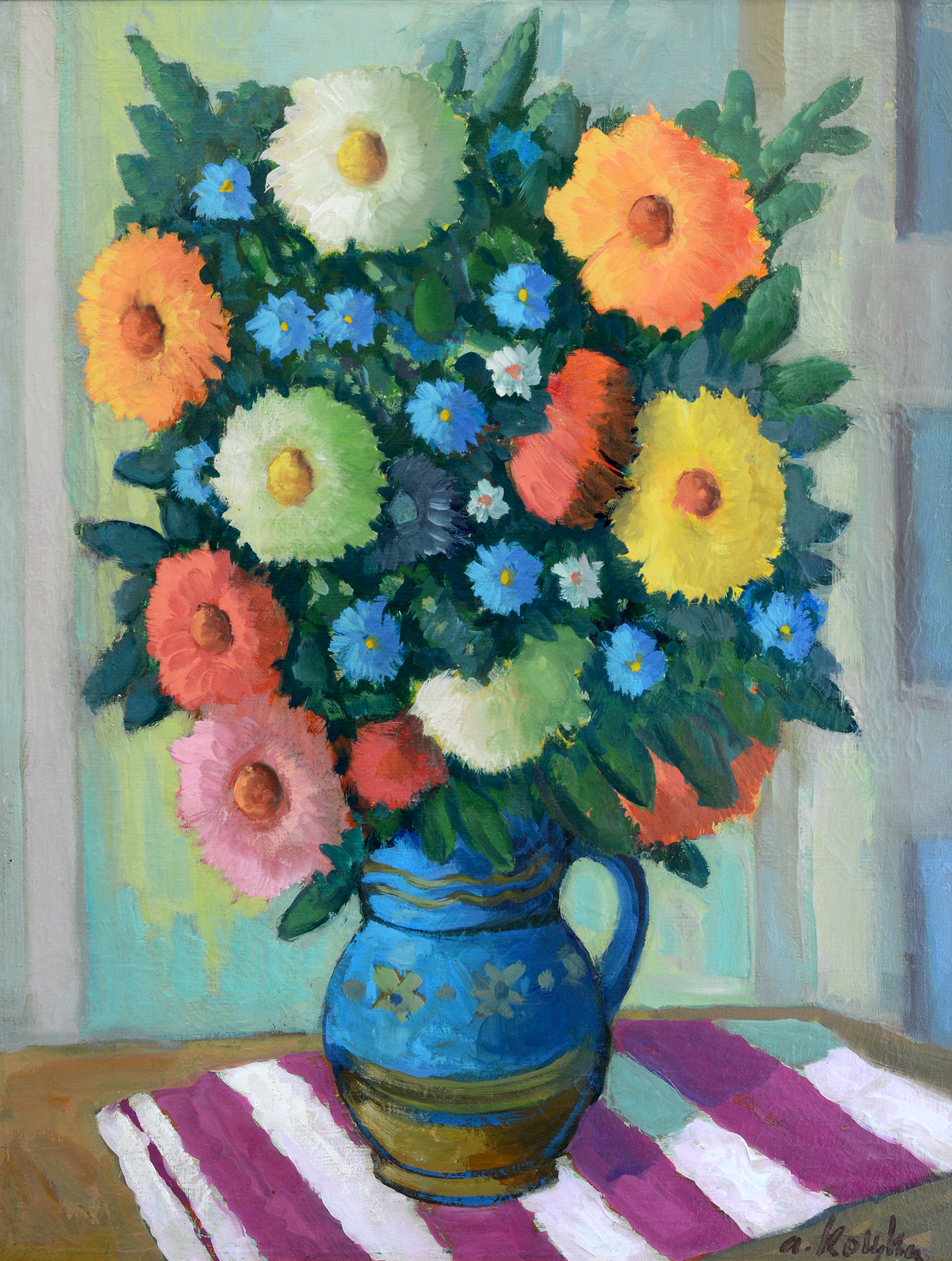  — "Flowers in a Ceramic Jug", 1950s