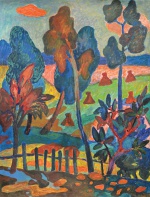  — "Landscape with sheaves", 1960th