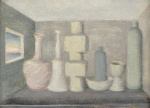  — "Still Life with White Ceramics", 1980s