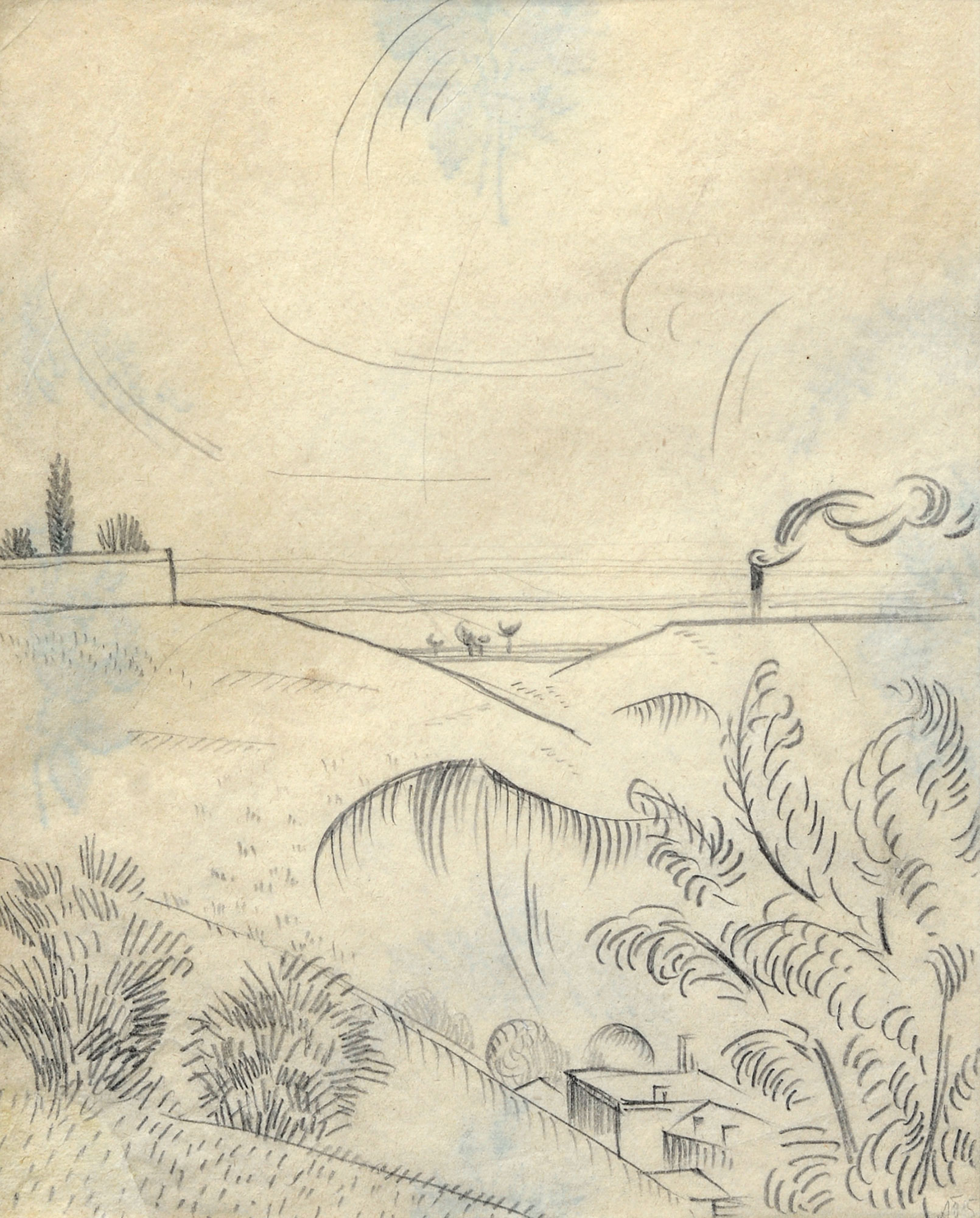  — "View of Gonchary", 1915