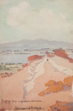  — "And pink purple grove on the hills...", 1920s