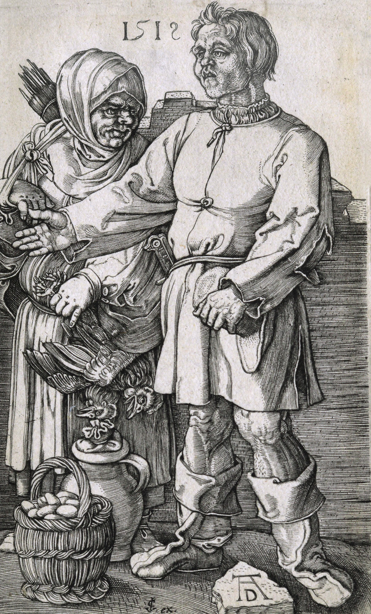 "Peasant couple at the market", 1512