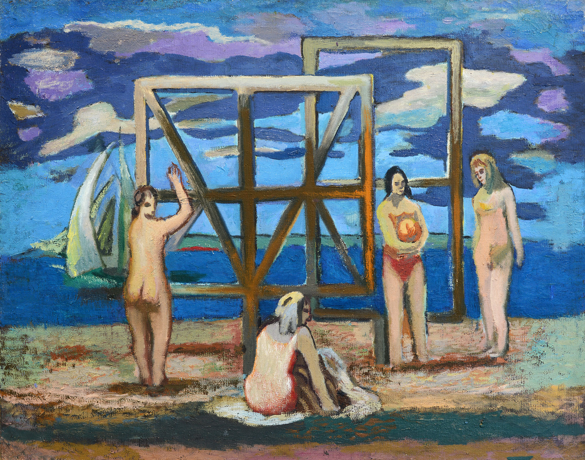  — "Beach Structures and Girls", 1970s