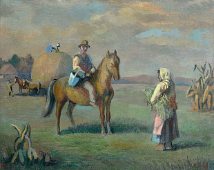 "Meeting in the field. Zhovkva", 1940s