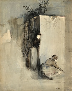 "Watching", about 1895