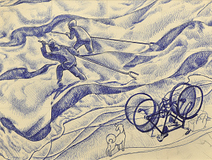 Sketch for the painting "Baltic", 1973