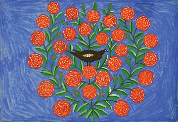 "Magpie in flowers", 1968
