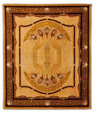 Carpet 1900s., Austria, Art Nouveau