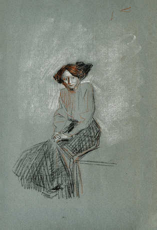 «Портрет сидящей женщины», около 1910 года